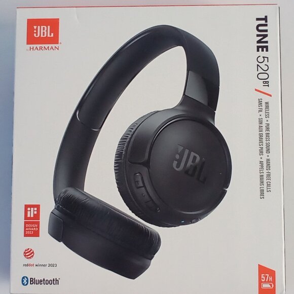 JBL TUNE 520BT ONEAR SOUND ISOLATING BLUETOOTH HEADPHONES MODEL # JBLT520BTBLKAM - Picture 1 of 11
